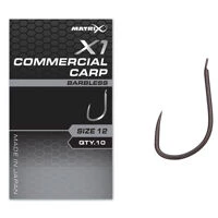 Matrix X1 Commercial Carp Barbless Spade End Hooks